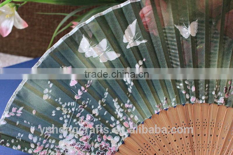 Japanese bamboo silk fan wholesale