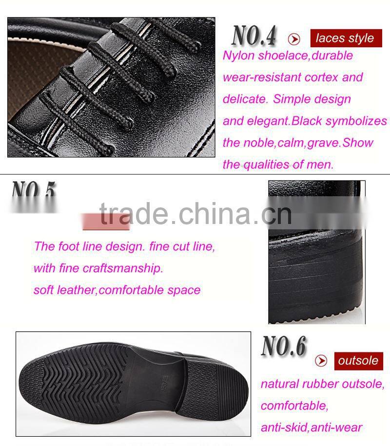 Black Rubber Outsole Business Dress Men Shoes