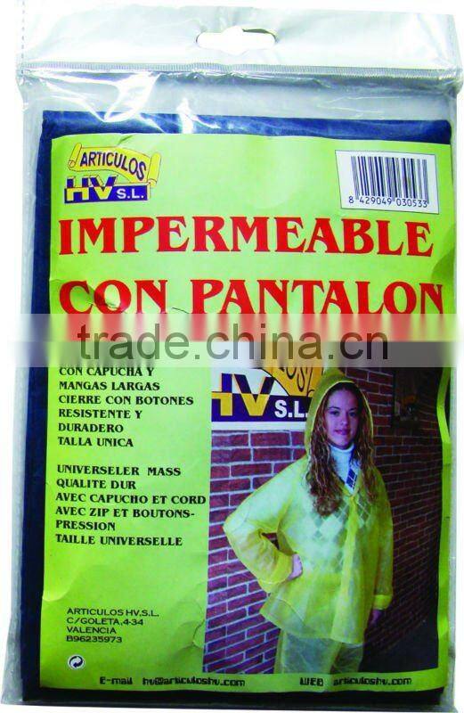 Raincoat with sleeve