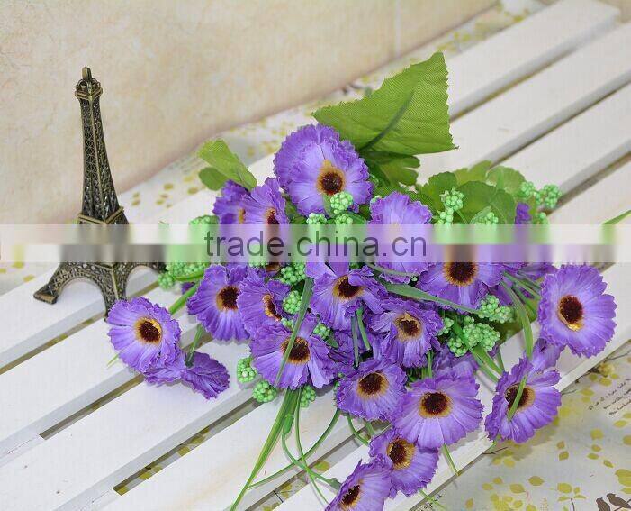 2014 mini rose stye flower, artificial silk flower bouquet