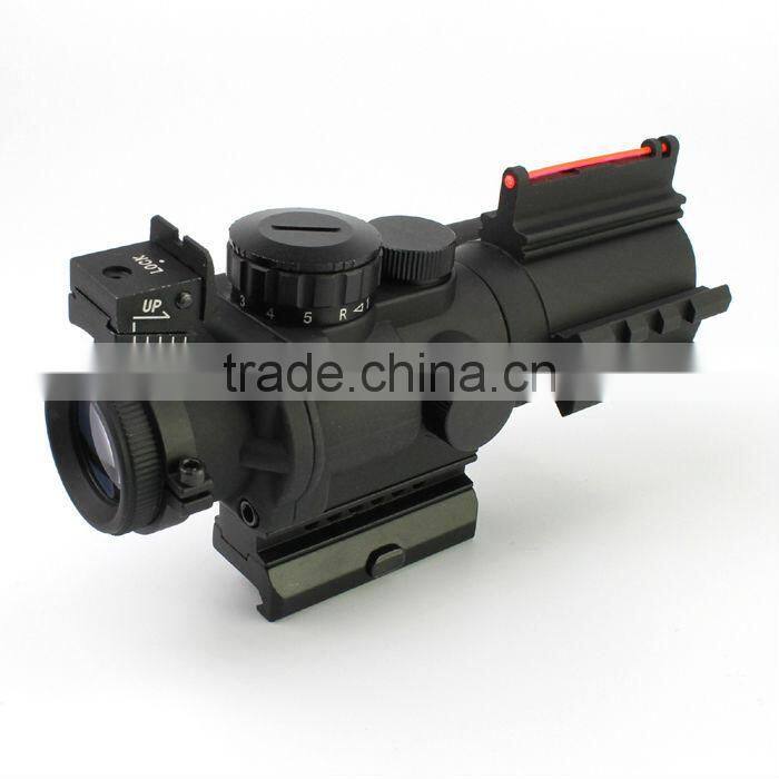 Prismatic Sight tactical sinper Fiber Optics 4X32 green/red illumination dot sight riflescope with red laser