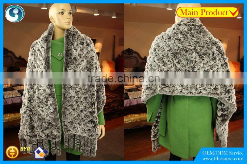 High Quality Knitted Rex-Rabbit Scarf