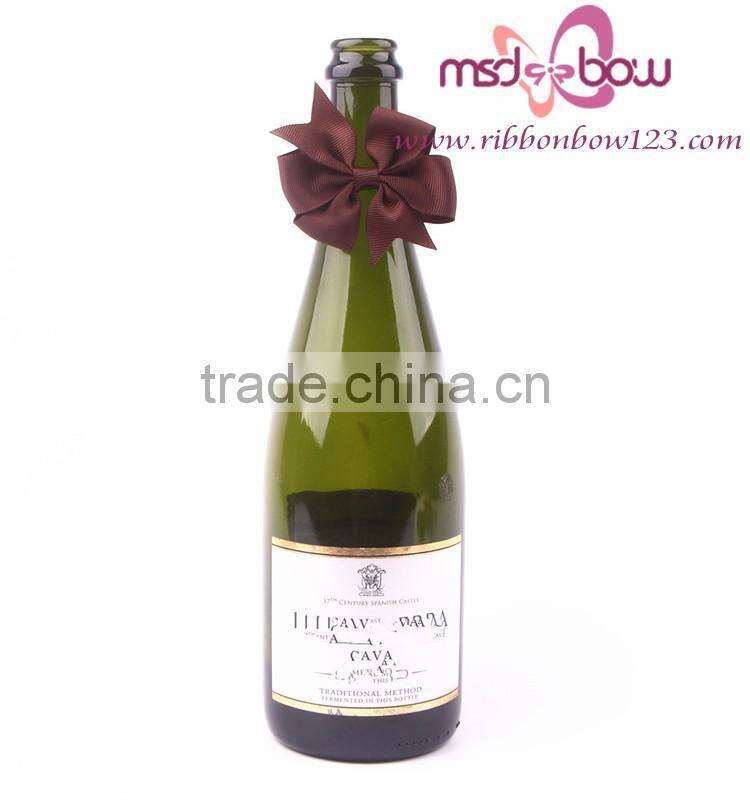 wine bottle red satin ribbon for bow