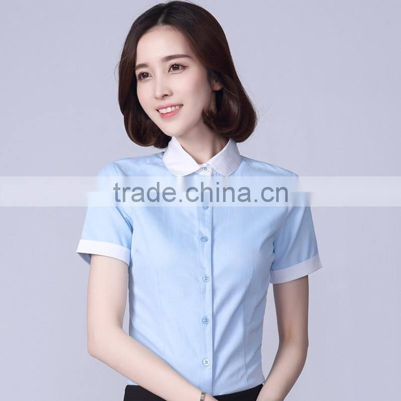 2017 New ladies office wear blouse shirt formal shirt design for women