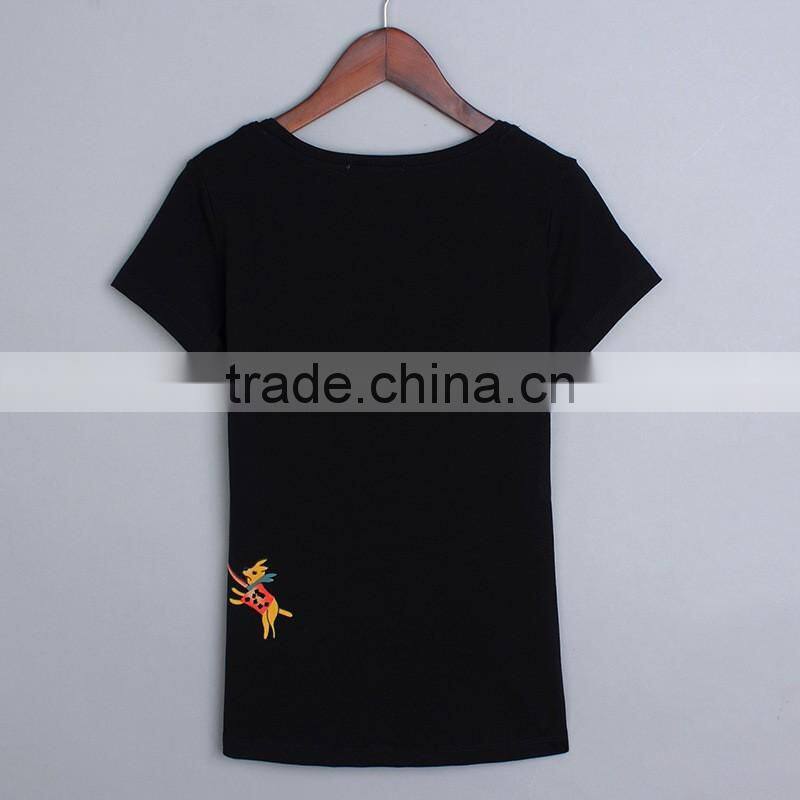 Latest Fashion Casual Elegant Short Sleeve Summer Women Printed T Shirt