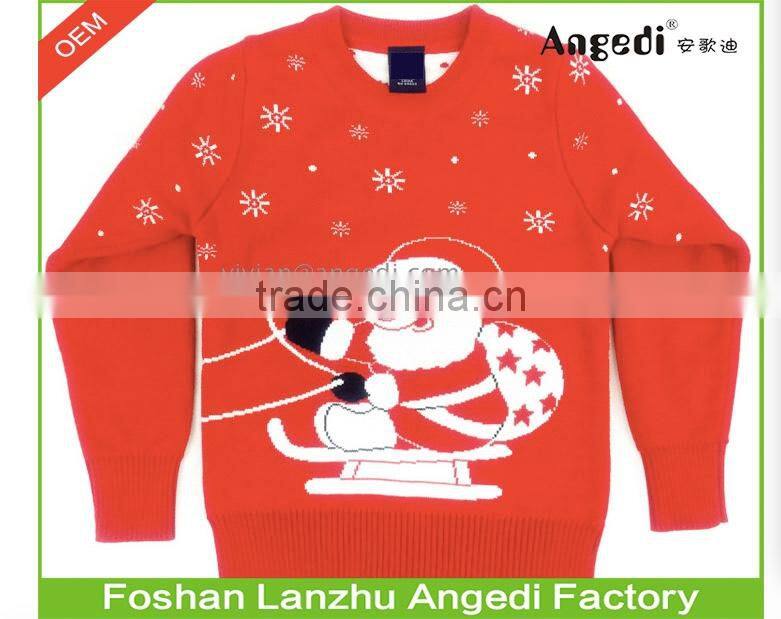 fashion Christmas apparel Christmas Santa Claus Jacquard Jumper xmas pullover sweater