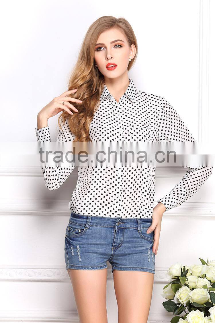 Newest Best summer temperamen fashion shirt ladies blouse latest shirt designs for women office