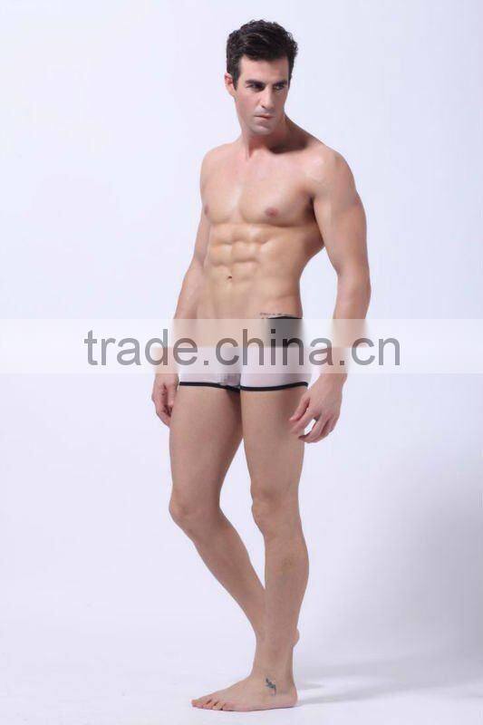 2012 latex sexy man's transparent underwear boxers