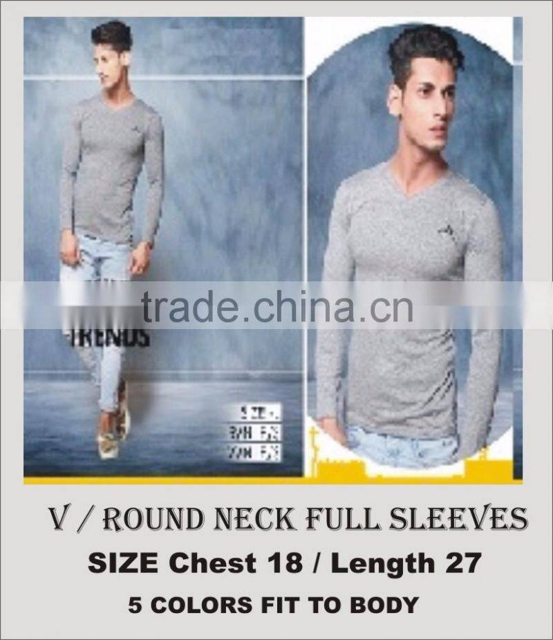 V Neck Body Fit T-Shirts