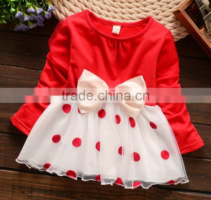 2016 wholesale baby girl cotton party wear dress