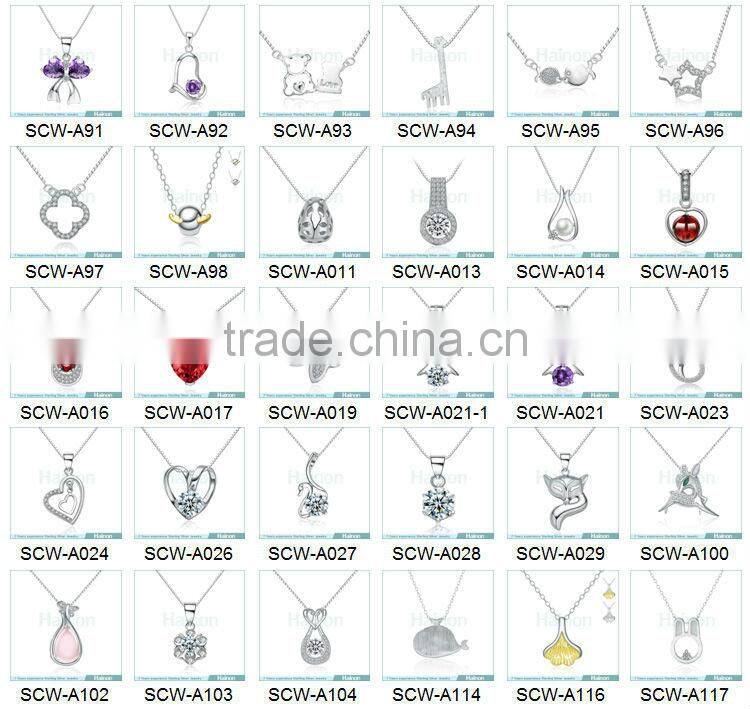 New arrival Muslim trendy fashion fine jewelry sterling silver necklace pendant for women