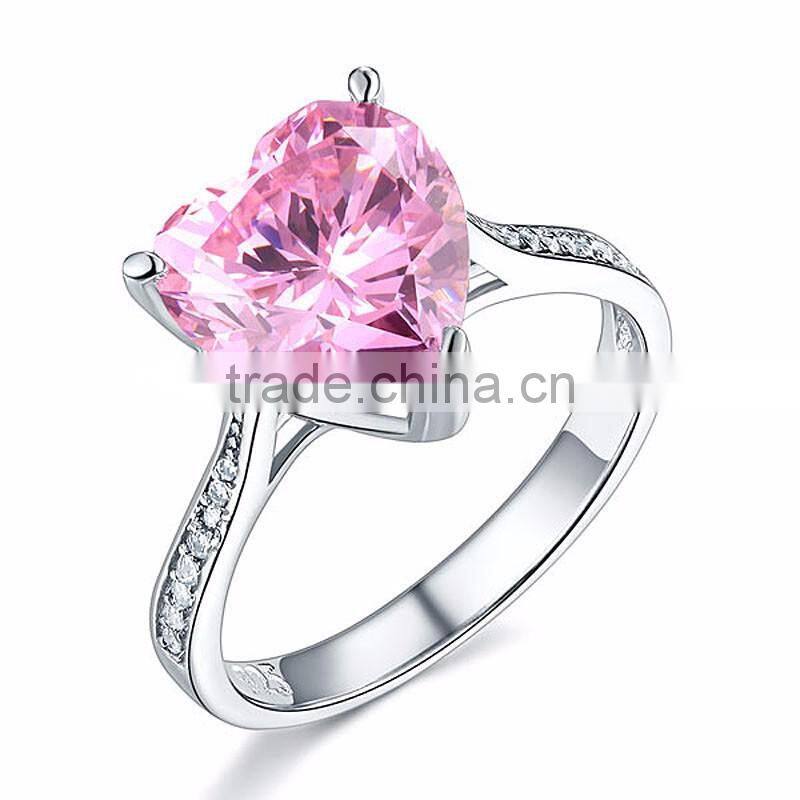 China Alibaba new arrival brass/sterling silver beautiful cz diamond jewelry engagement ring