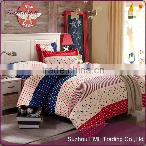 2016 new style design pure cotton bedclothes and half reactive printed twill cotton bedding four sets EML-12-W1003