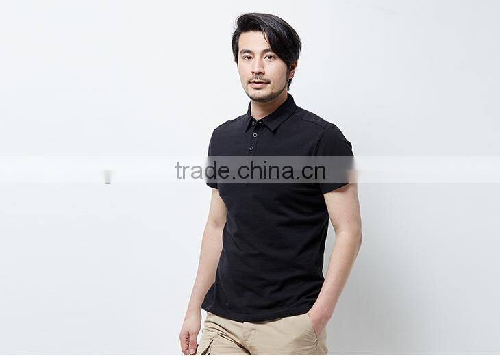 promotional high quality custom 100% cotton plain white polo t-shirt for men