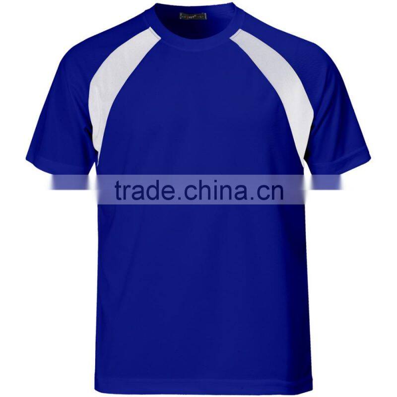 breathable custom contract color decoration crew neck t- shirt for men