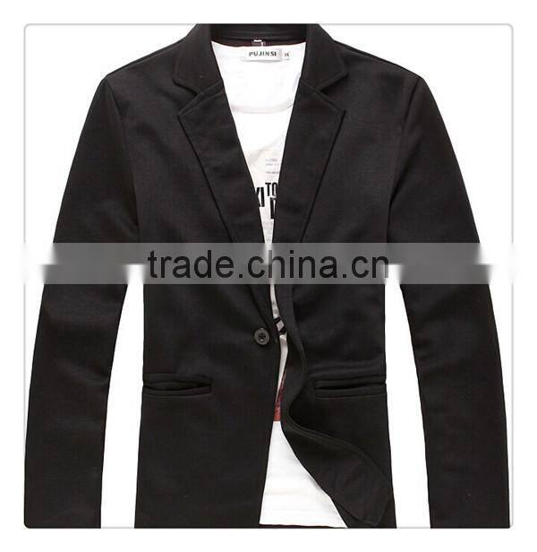 latest hot sale England style fashion one button design slim men jersey casual blazer