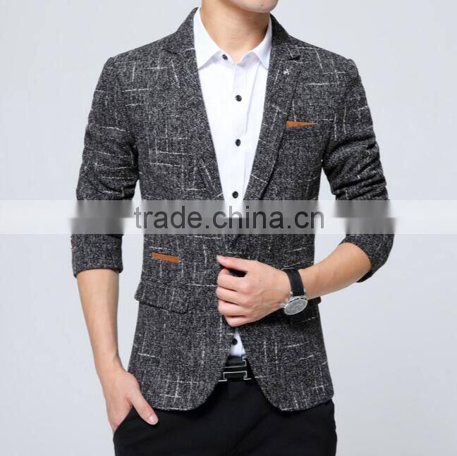 Custom Good Quality Hot Sale Single 1 Button Pockets with FLap Man Blazer Wholesale