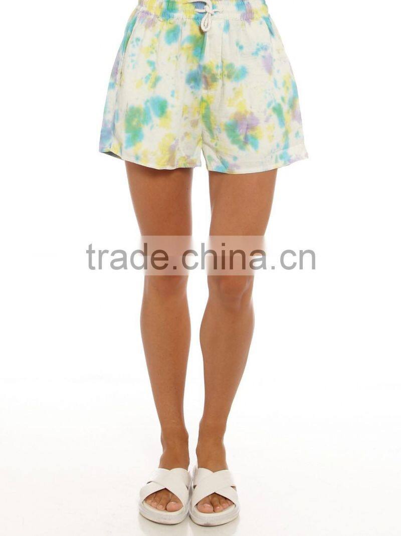 high end causal floral ladies wholesale spandex shorts women
