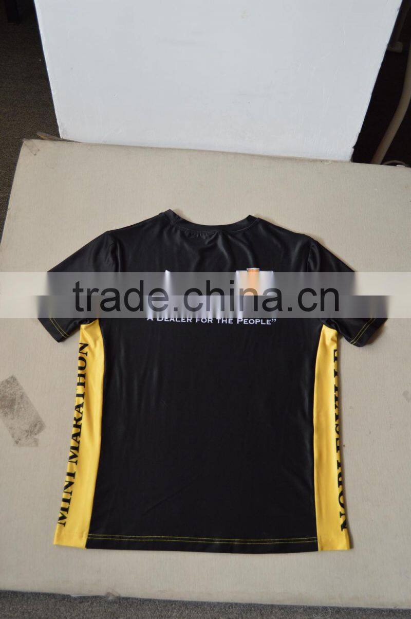 2015 Hot sale Newest design Men custom custom technical running shirts