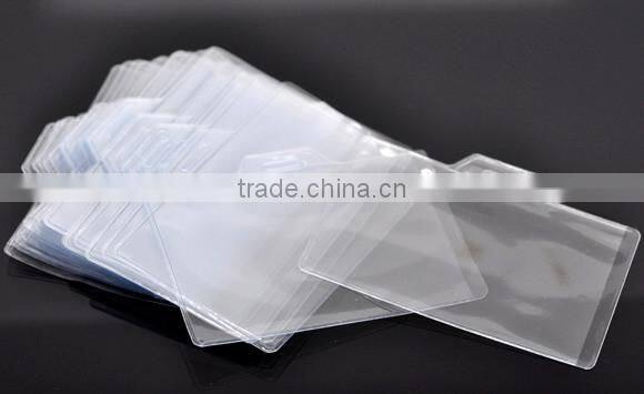 High Quality Clear Horizontal Plastic Bank Student ID Card Holder For Sale