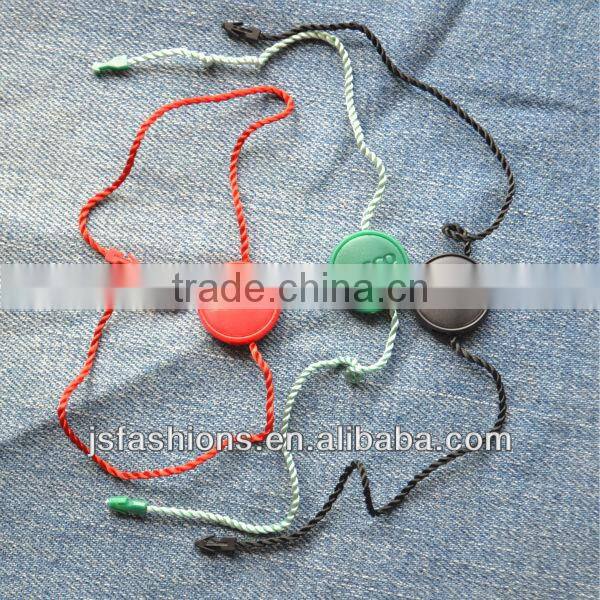 Fashion TESCO clothing string tag different color logo design for option customers' design is welcomed