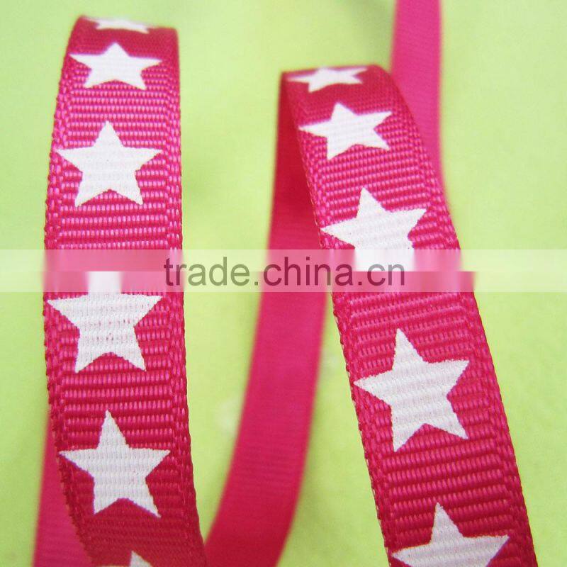 Logo Print Grosgrain Ribbon