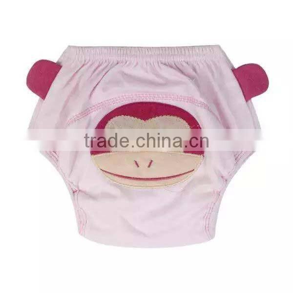 lovely monkey style soft cotton washable baby cloth diaper nappy
