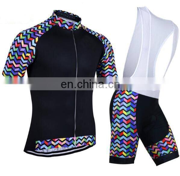 New sportswear Sublimation Printed Cycling Jersey dry fit boy team bib shorts customized design