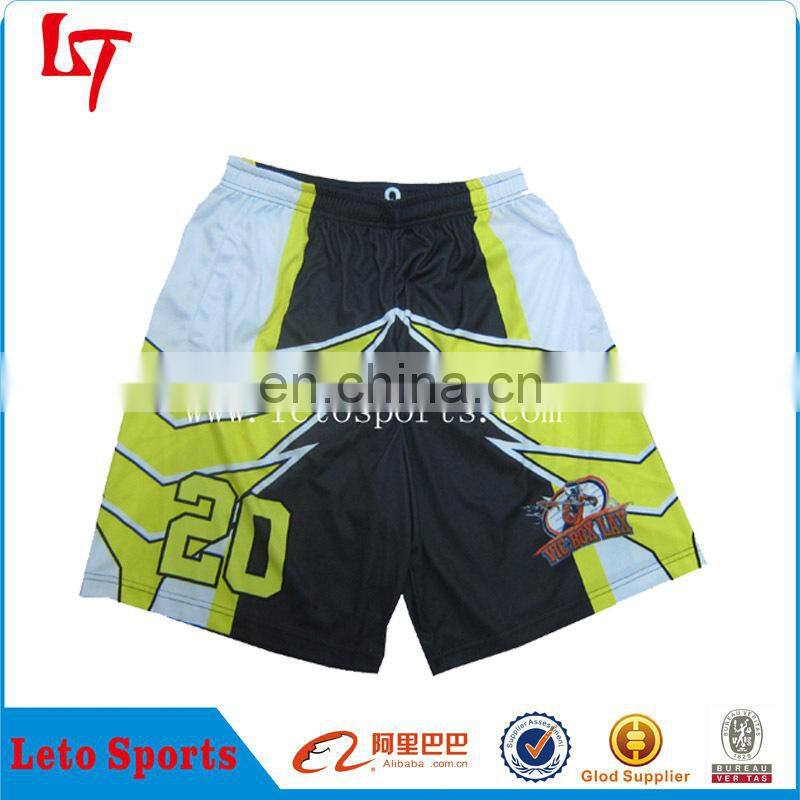 OEM wholesale fitness box lacrosse pinnies /custom sublimated lacrosse shorts