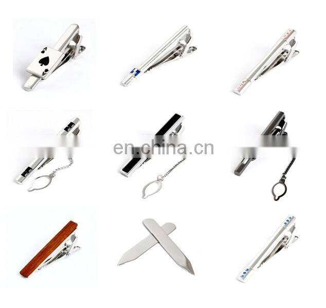 Classical Men's Custom Wood Tie Clips Men Metal Tie Bar