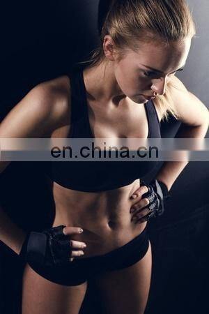 Polyester Spandex Fitness Crop-top, Gym Sports Bra, Black, Sublimation, Crossfit, Calisthenics