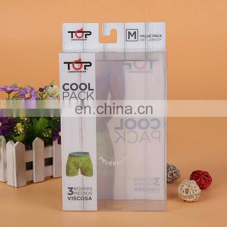 factory custom PVC transparent High grade vareity sizes Boxes,plastic clear pvc underwear packaging box