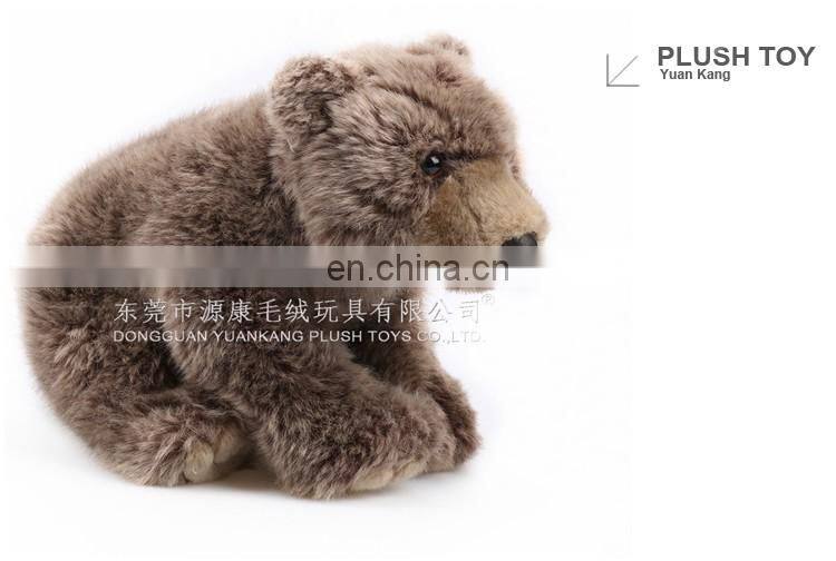 Forest wild animal big size plush toy fur grizzly bear