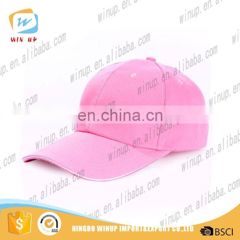 WINUP custom plain design customized logo 6 panel baseball cap
