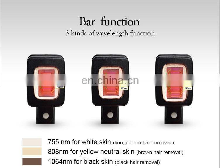 High output power 1200W / 1000W / 800W / 600w 755 808 1064 triple wave laser hair removal