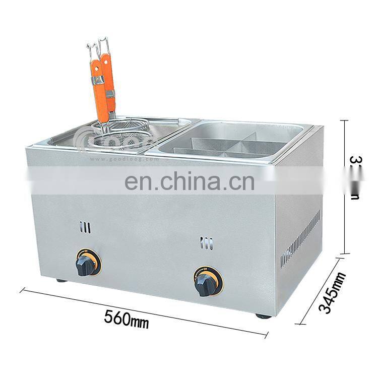 Heavy Duty High Efficiency 6 Grid Gas Oden Maker with Pasta Cooker Free Shipping