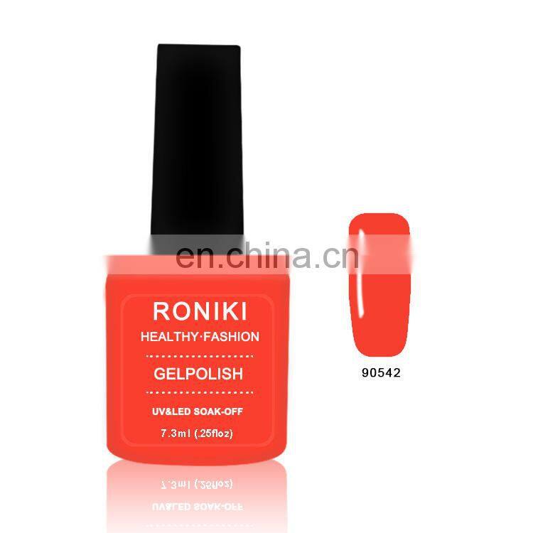 RONIKI High gloss long lasting OEM 7.3ml black bottle Soak Off UV gel nail gel