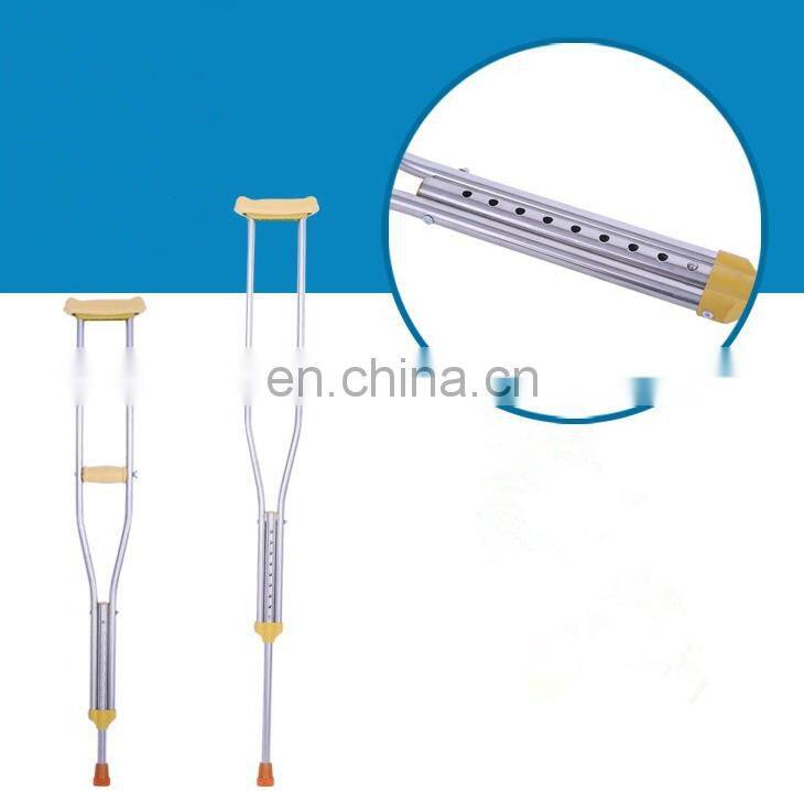 Adjust Underarm Aluminum Alloy Medical Crutches Pushbutton Crutches