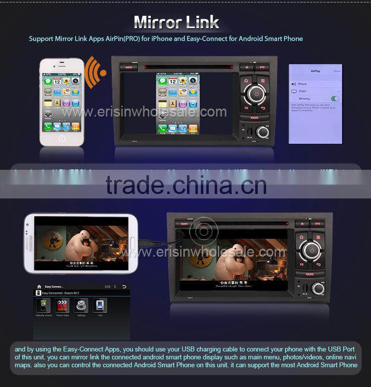 Erisin ES2028A 7" 2 Din Car DVD with Android 4.4.4 Can-Bus Decoder