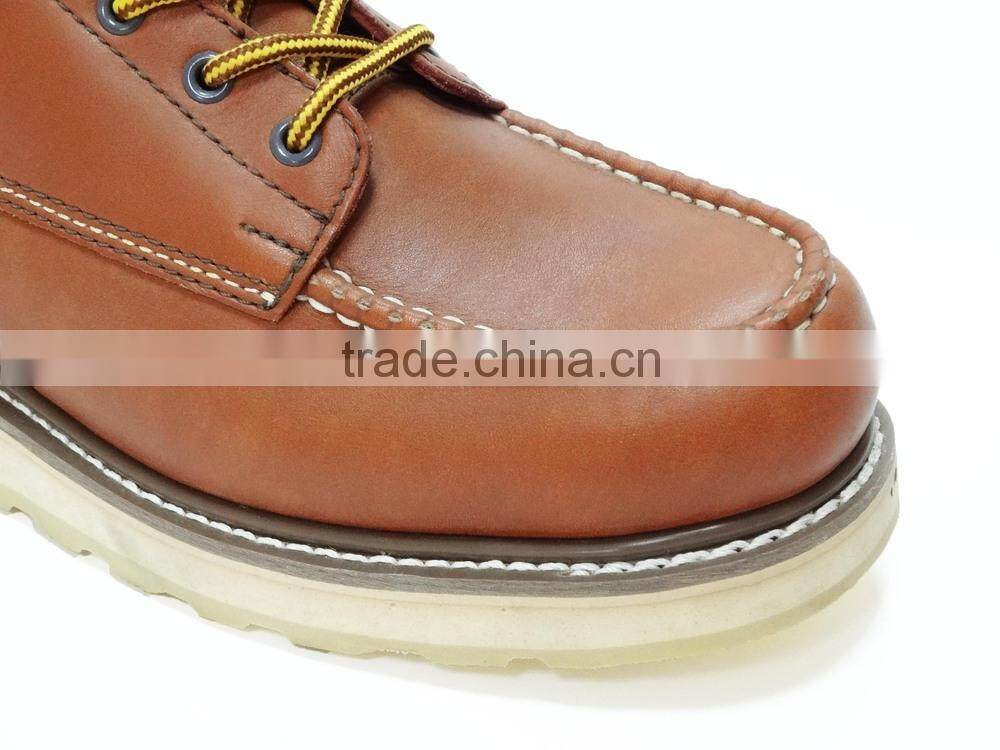 Goodyear Welt Moc Toe American Fashion Genuine Leather Casual Boots