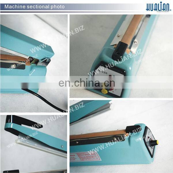 FS-300 Hualian Manual Packing Packaging Pack Heat Food Plastic Bag Hand Impulse Sealer Sealing Machine