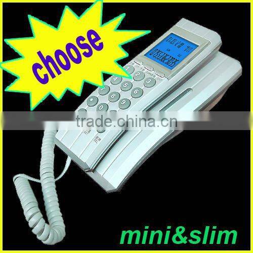 landline analogue telephone with caller ID with desk and wall mountable