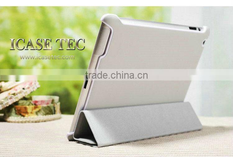 2015 Wholesale China New flexible folding stand up leather case for apple ipad 2