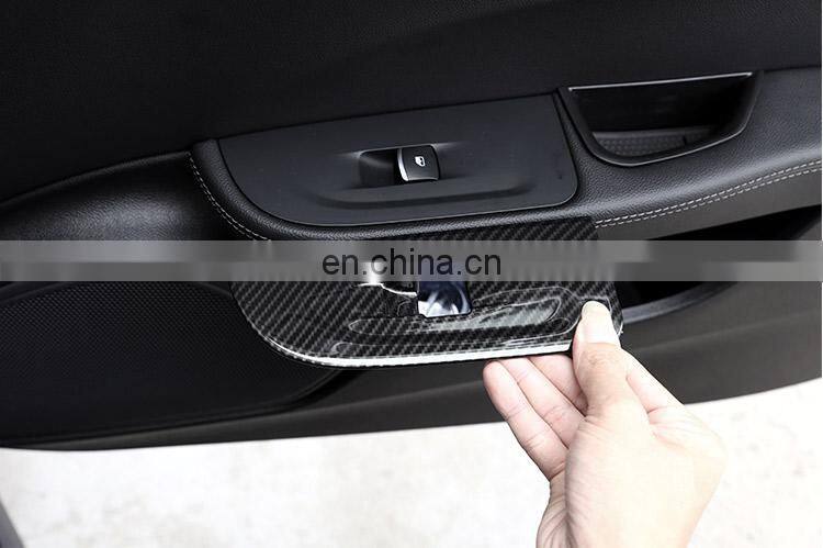 4 x Carbon fiber For Alfa Romeo Giulia 2016 2017 2018 ABS Chrome Window Lift Switch Button Frame Cover Trim Stickers Accessories