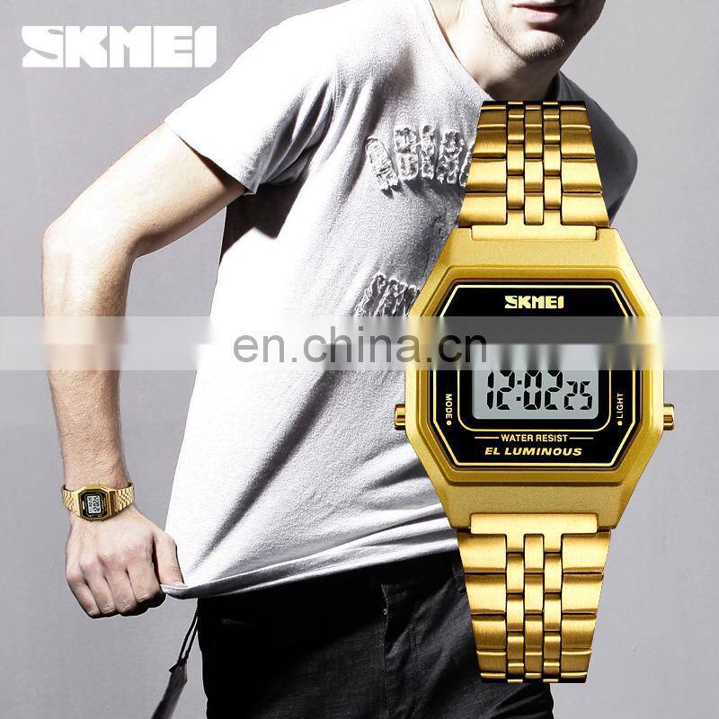 SKMEI 1345 Lady's Fashion&Casual Digital Watch Multi-function Stainless Steel Sport Watch For Women