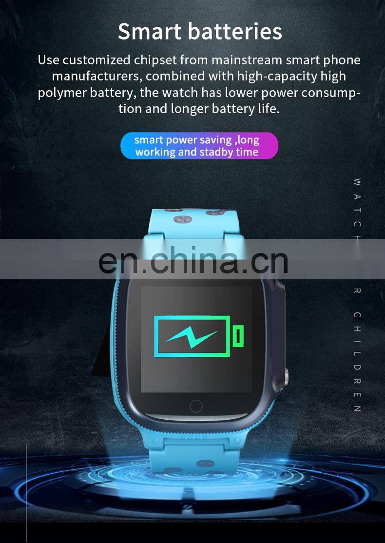 YQT Waterproof GPS Smart Tracker Watches Sim Card Phone Anti-Lost Alarm Clock Smartwatch Remote Monitor SOS Kids Smart Watch