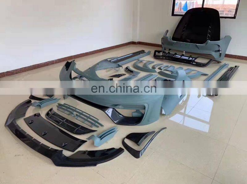 Runde Resin Or Carbon Fiber Material For 2017-2019 Porsche Panamera 971 Mansory Style Body Kit Front Rear Bumper Lips Hood