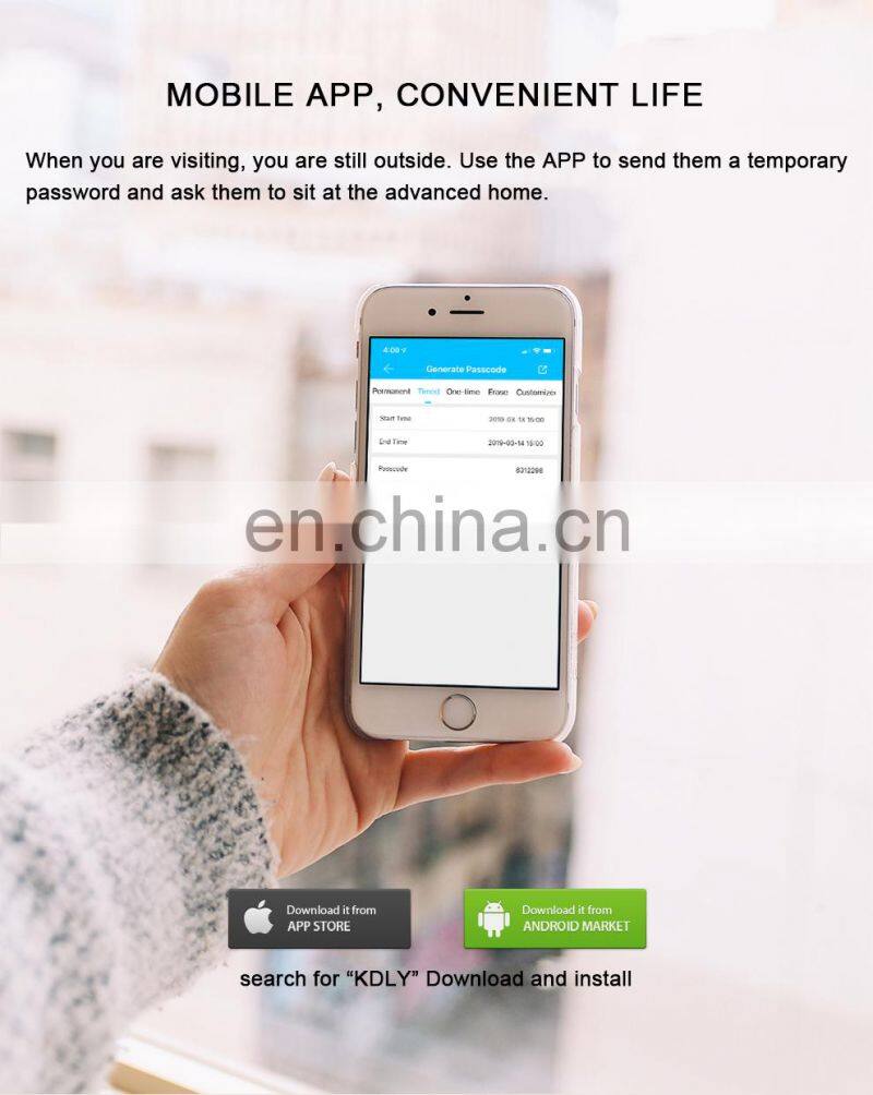 High Security Digital Biometric Fingerprint Door Lock Smart Lock WiFi App For Apartment