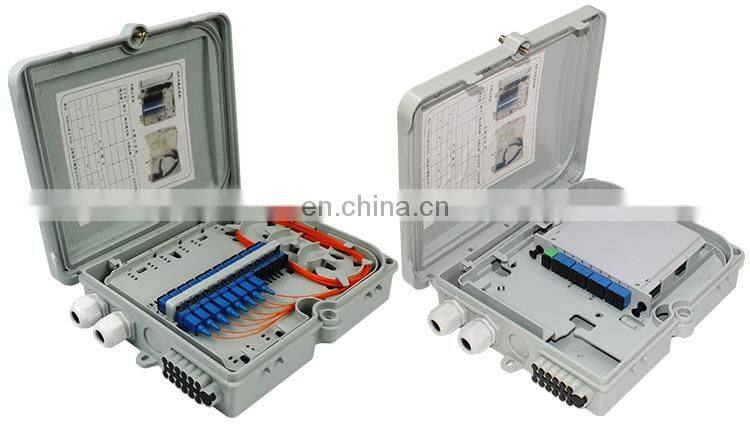ABS material 2 inlet port 12 outlet ports engineer plastic Fiber Demarcation Closure FTTH Mini Optic Terminal drop Box