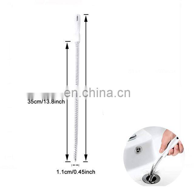 Pipe Dredging Brush Bathroom Hair Sewer Sink Cleaning Brush Drain Cleaner Flexible Cleaner Clog Plug Hole Remover Tool